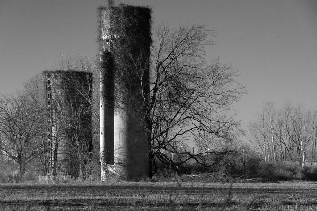 abandoned silos