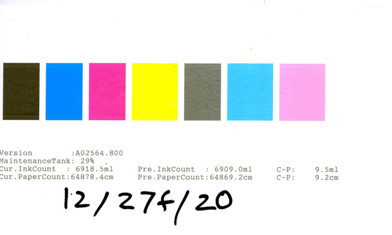 Epson 4800 print head clog – Black and White