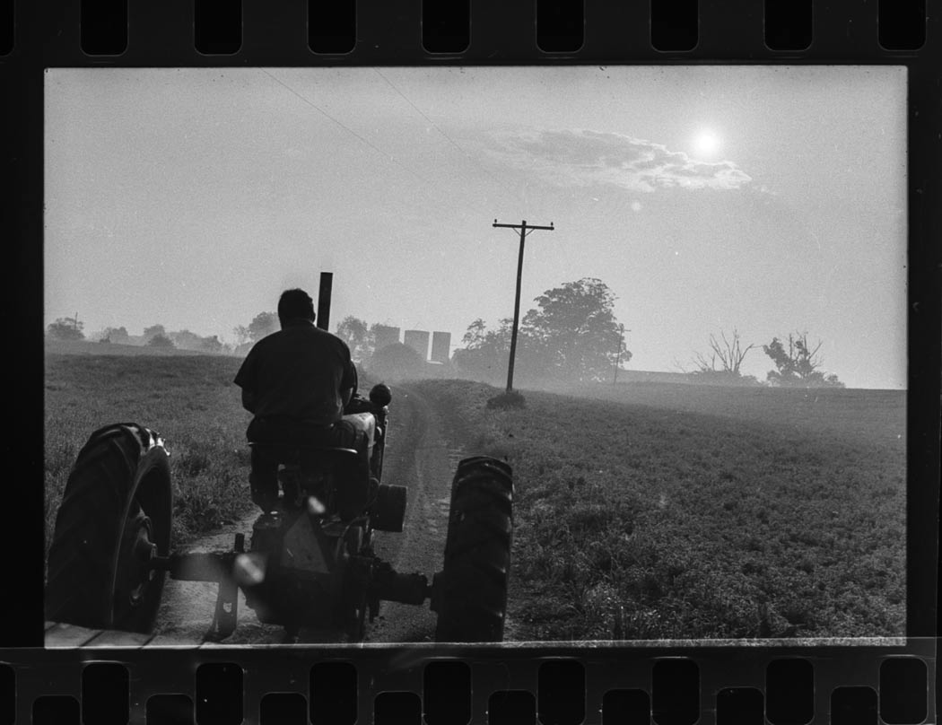 man on tractor