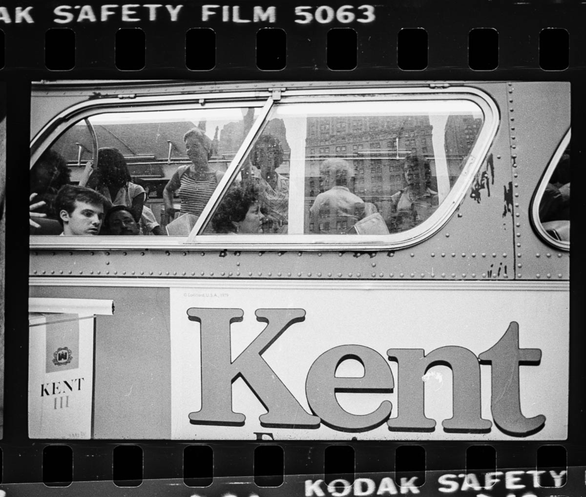 public transport, bus riders, NYC 1979